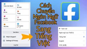 Đổi ngôn ngữ trên Facebook bằng máy tính